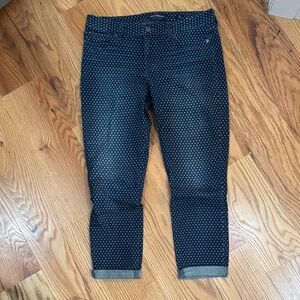 Lucky Brand Lolita Skinny Polka Dot Cropped Jeans